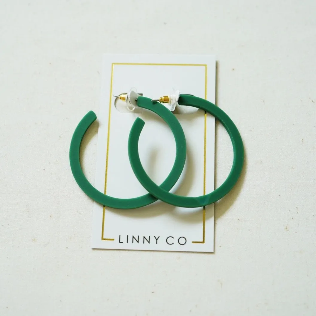 11.10 The Holly Earrings-Hunter Green