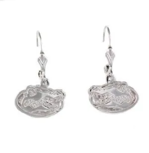 3/8" Sterling Silver Albert Gator Head Dangle Earrings