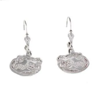 3/8" Sterling Silver Albert Gator Head Dangle Earrings