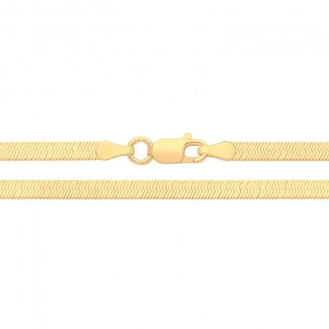 Acotis Silver Gold Plated Flat Snake G1384Y