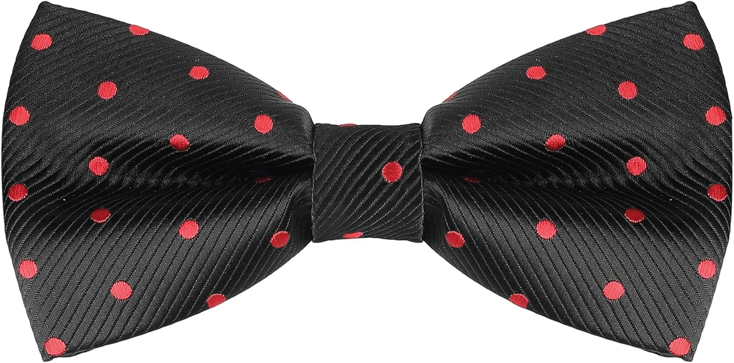 Allegra K Men's Pre-Tied Adjustable Polka Dots Neck Ties Tuxedo Work Party Prom Bowtie