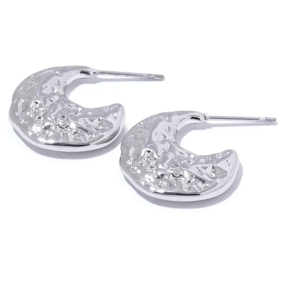 Earrings Charm Jewelry - Stainless Steel - Geometric Moon - TSJ51