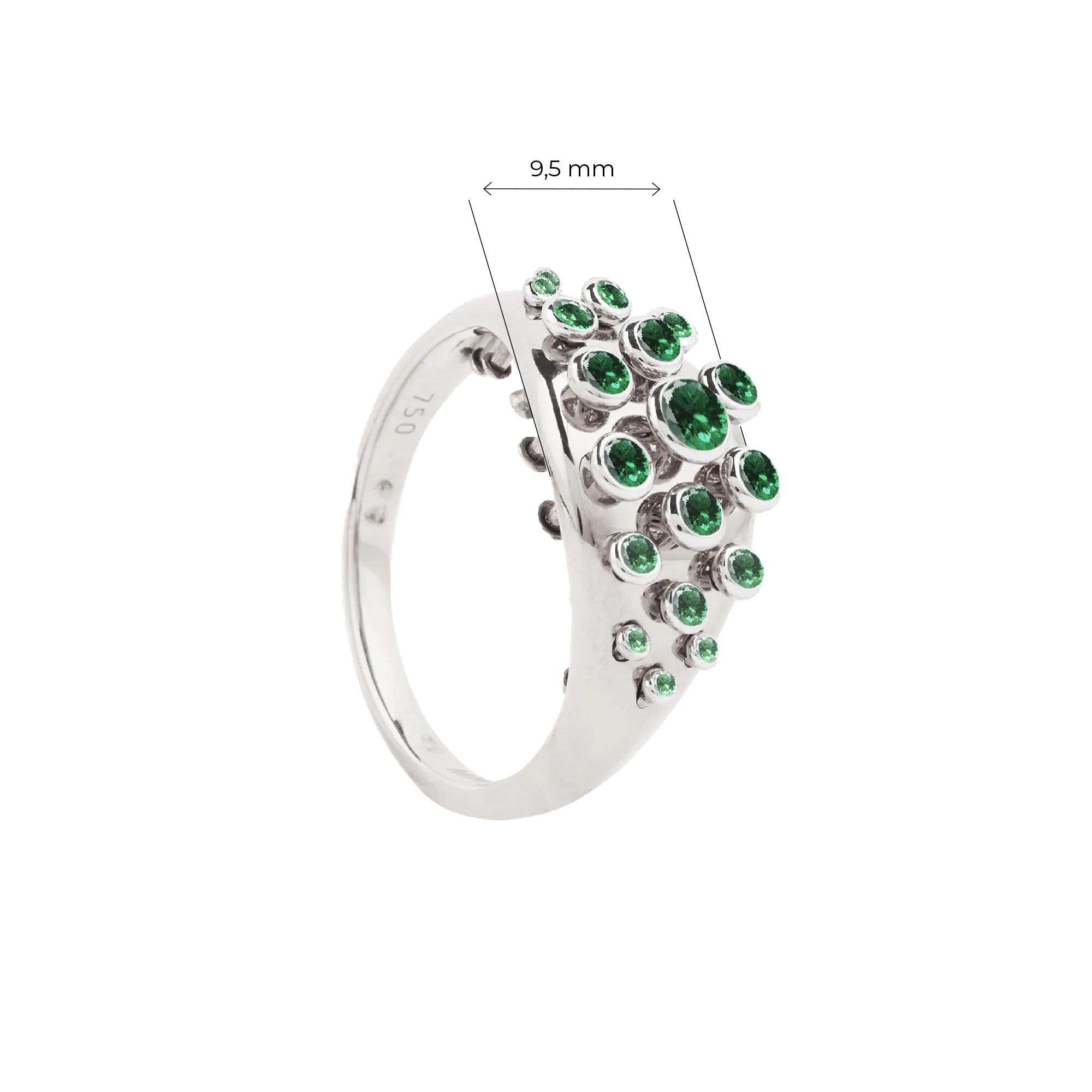 Emerald Queen Wave Ring