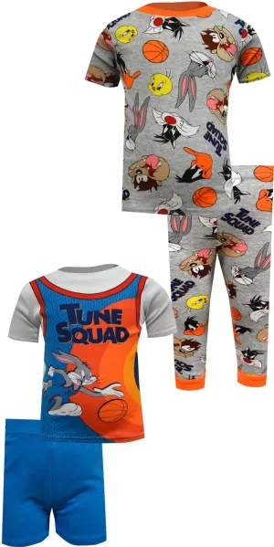 Looney Tunes Space Jam 4 Piece Cotton Toddler Pajama