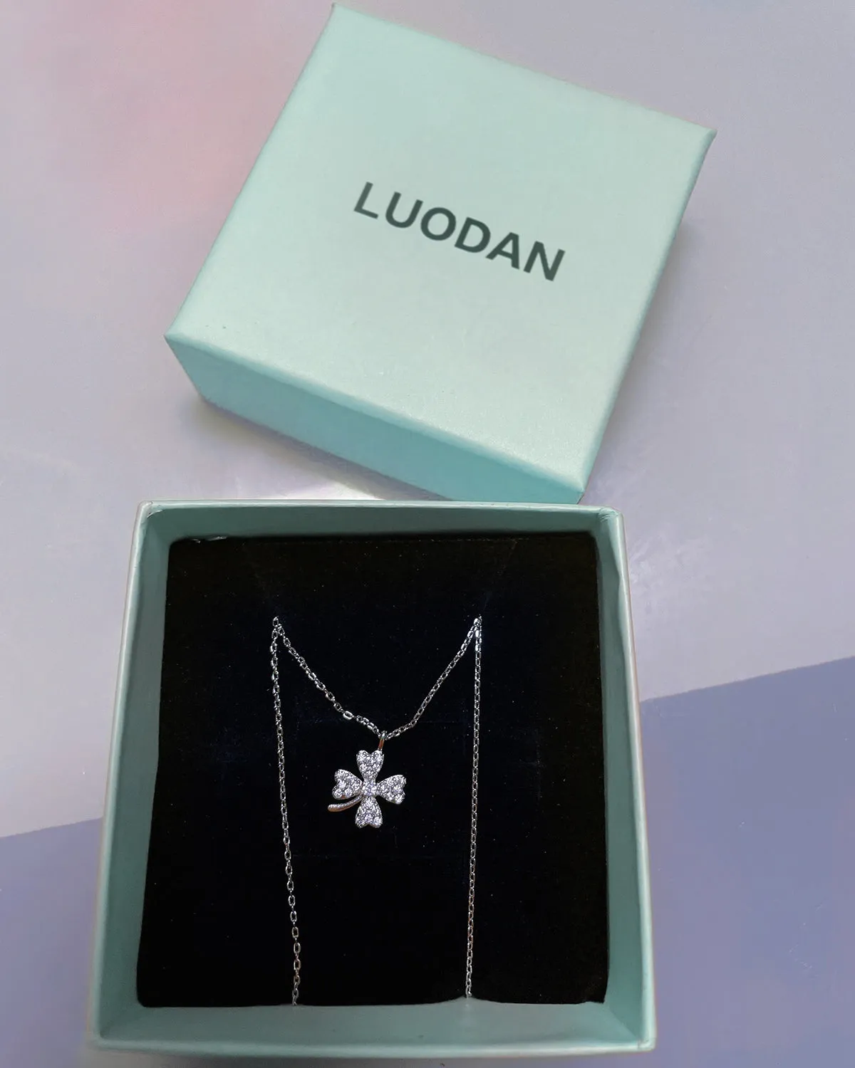 LUODAN Amazon Collection Sterling Silver Pendant Necklace Made with Swarovski Crystal