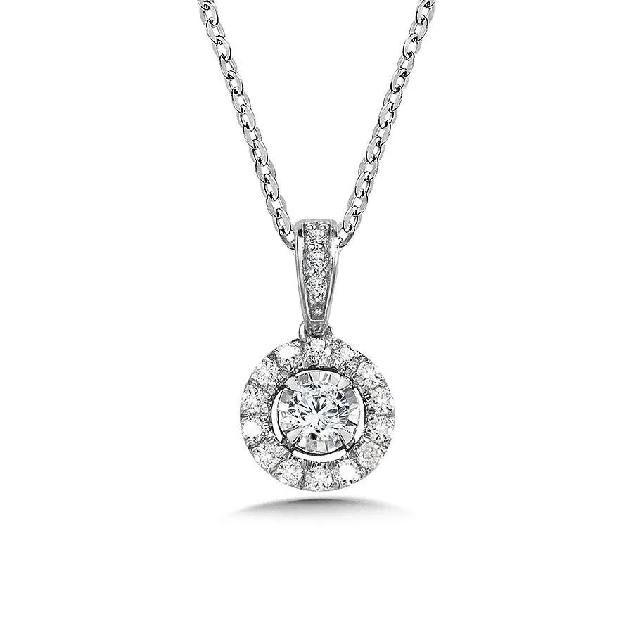ROUND DIAMOND STAR, HEAVENLY HALO PENDANT