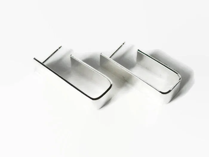 Silver hoop earrings Sterling silver dangle earrings silver rectangular hoops geometric jewelry modern minimalist handmade jewelry
