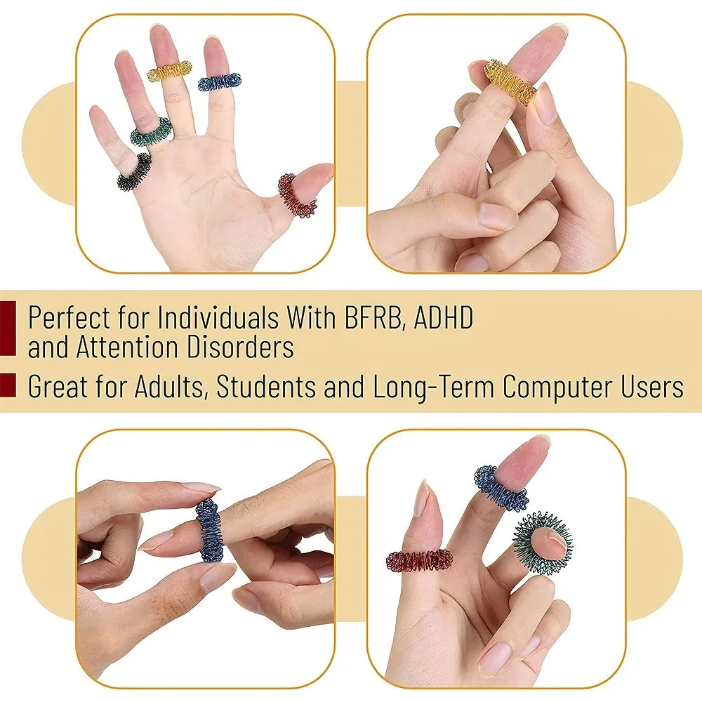 StressFree Fidget Rings 10 Pack Reducing ADHD Autism  Anxiety